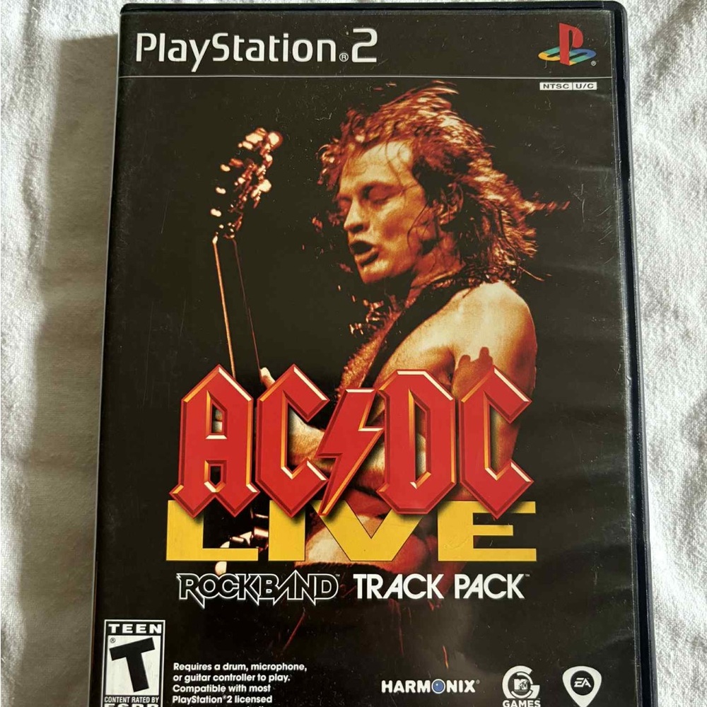 Sony Black PlayStation 2 AC/DC Rock Band Game